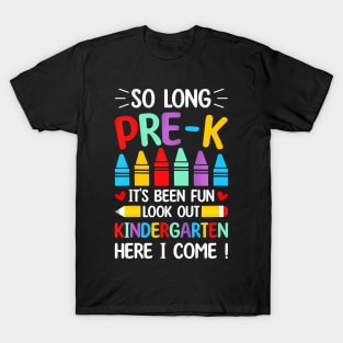 Kids So Long Pre-K Graduation Kindergarten  2024 T-Shirt